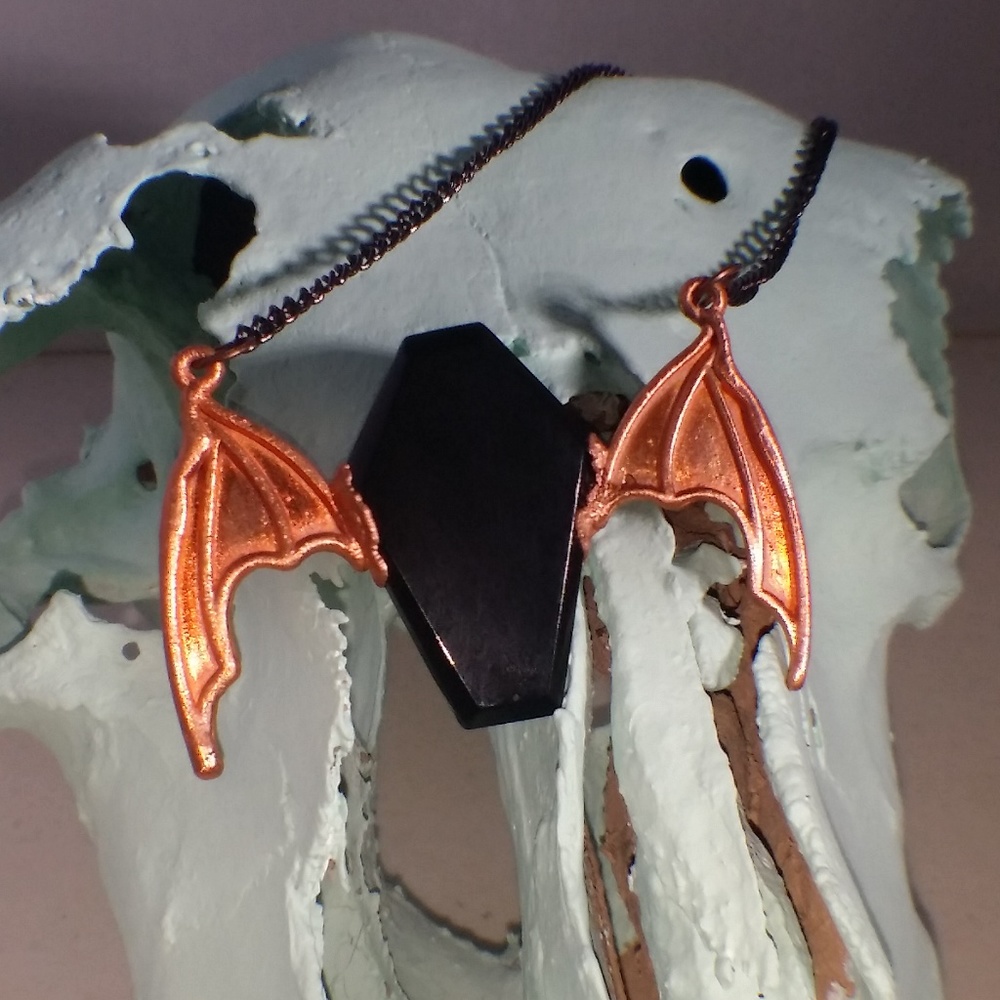 TVD Copper Electroformed Coffin Black Obsidian